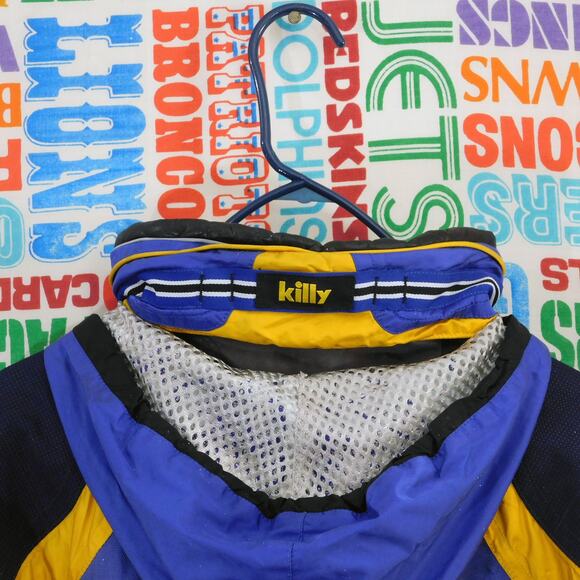 Killy Master Tech Ski Jacket Size 52 US XL 90s Retro Snow Purple Yellow AWT - Picture 8 of 9